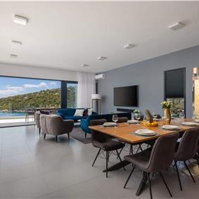 Luxury Beachfront Villa with Heated Infinity Pool near Trogir, Sleeps 8